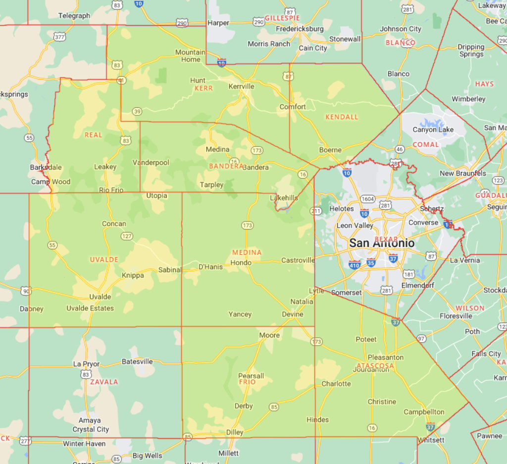 Texas Home Inspections service area